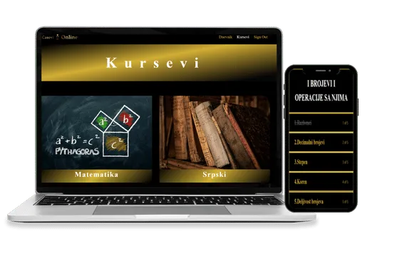 Pristup kursevima sa telefona ili laptopa